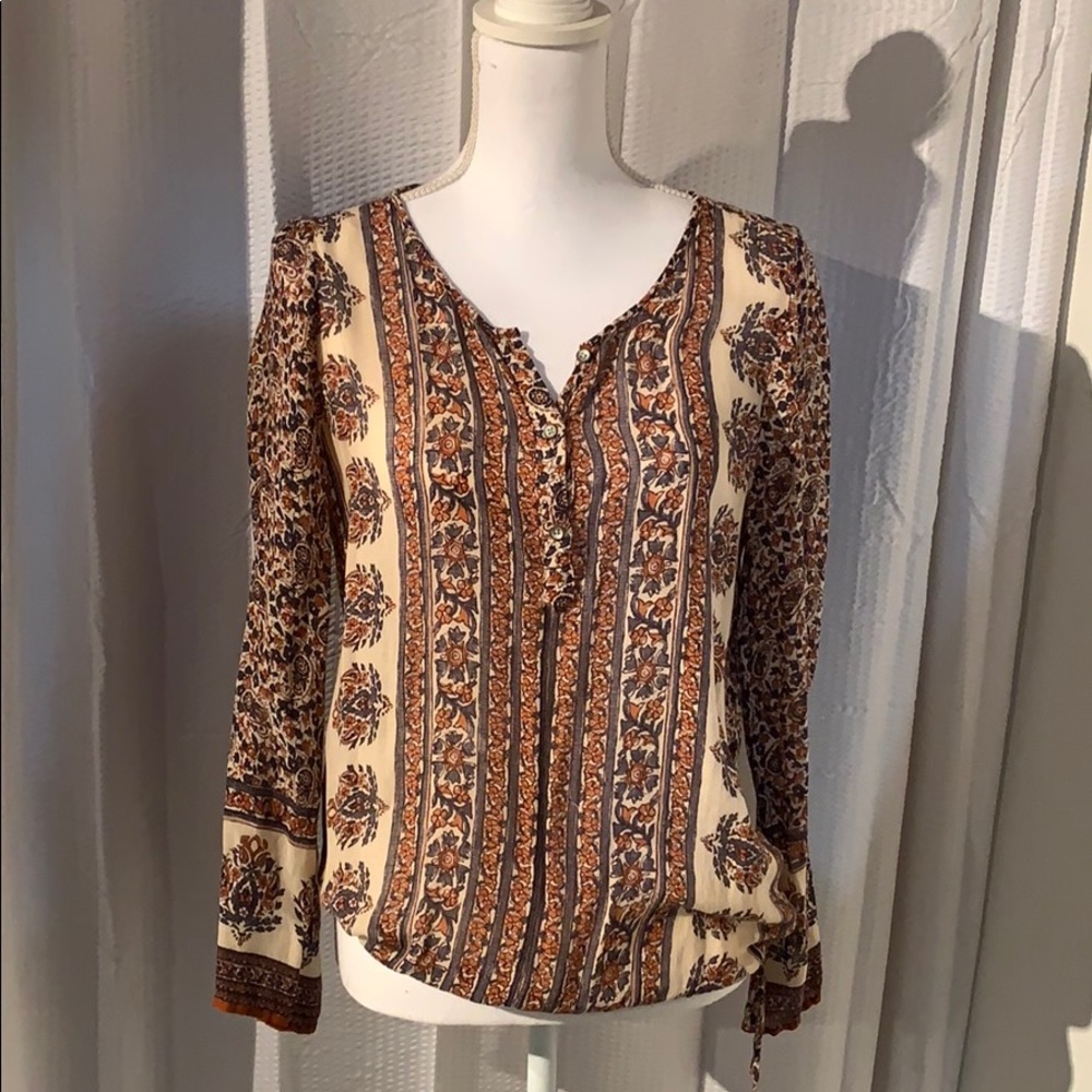 Lucky Brand Paisley Blouse